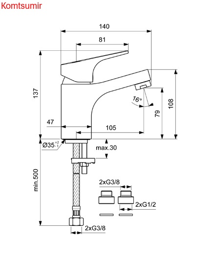 BA366AA NEXT Смеситель для умывальника