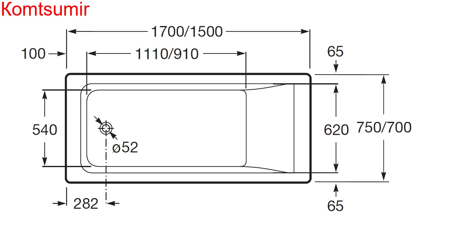 Ванна акриловая Roca Easy прямоугольная 170x75 x45 Ванна акриловая Roca Easy прямоугольная 170x75 x45