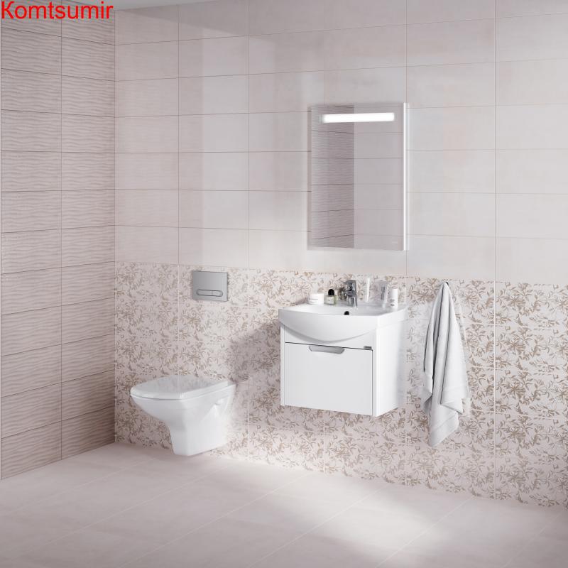 Зеркало: LED 010 base 40*70, с подсветкой, белый, Сорт1 Зеркало: LED 010 base 40*70, с подсветкой, белый, Сорт1