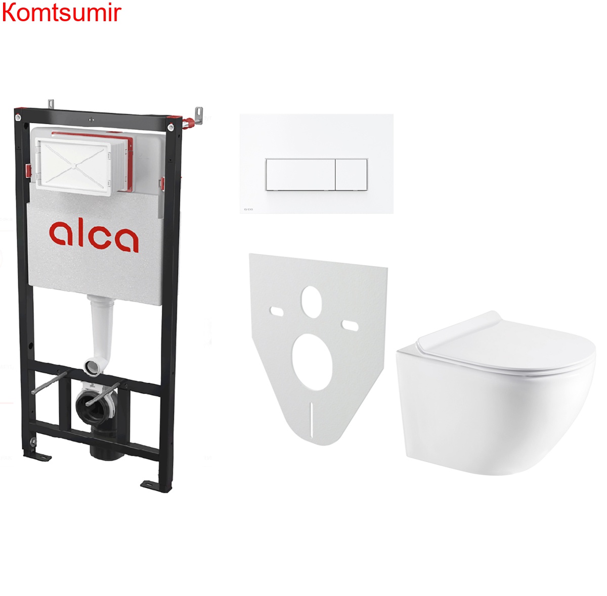 Сет инсталляция Alсa AM101/1120-4:1 RU M571-0001 + унитаз Grado AZ-0046N с сиденьем микролифт
