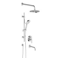 Damixa 947540000 Apollo встраиваемая душевая система с ванно-душевым смесителем и изливом, хром