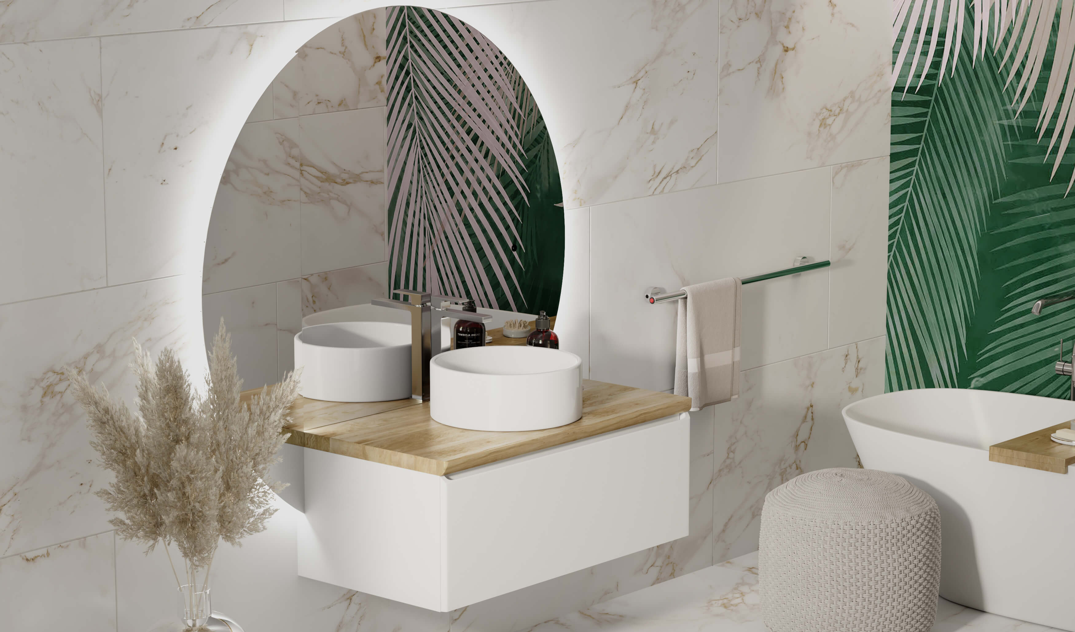 Зеркало Solis new 34 (полукруг-месяц)