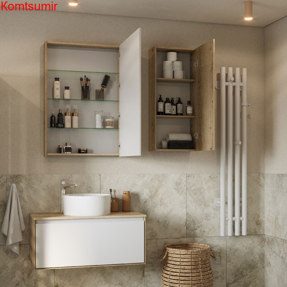 Зеркальный шкаф AQUATON Либерти 65 дуб эльвезия (1A279302LYC70)