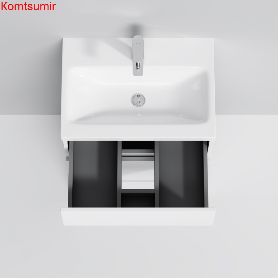 M91FSX0602WG GEM S, База под раковину, напольная, 60 см, 3 ящика, белый глянец