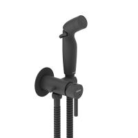 Damixa 211000300 Option Смеситель, монтируемый в стену, с гиг.душем и крючком, черный