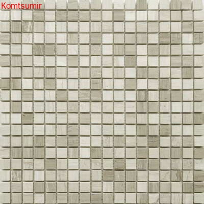 Мозаика Caramelle Mosaic Travertino Silver MAT 15x15х4