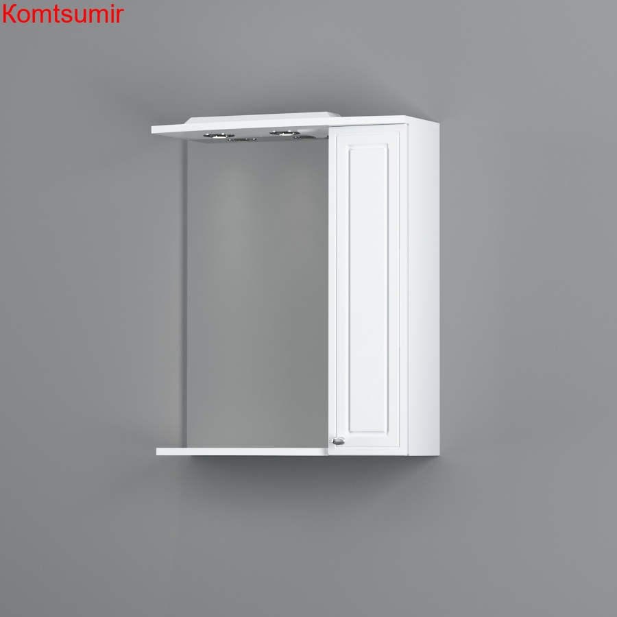 M41MPR0601WG Palace One, зеркало, частично зеркальный шкаф, правый, 60 см, с подсветкой, белый