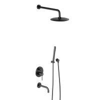 Damixa 936510300 Scandinavian Pure встраиваемая душевая система  с ванно-душевым смесителем и изливом, чёрн