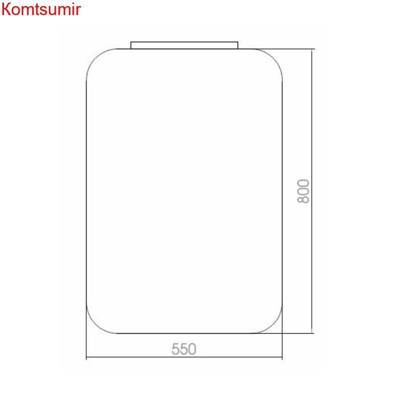 Зеркало AZARIO Агат 800*550, с навестным светильником и выключателем-датчик на движение