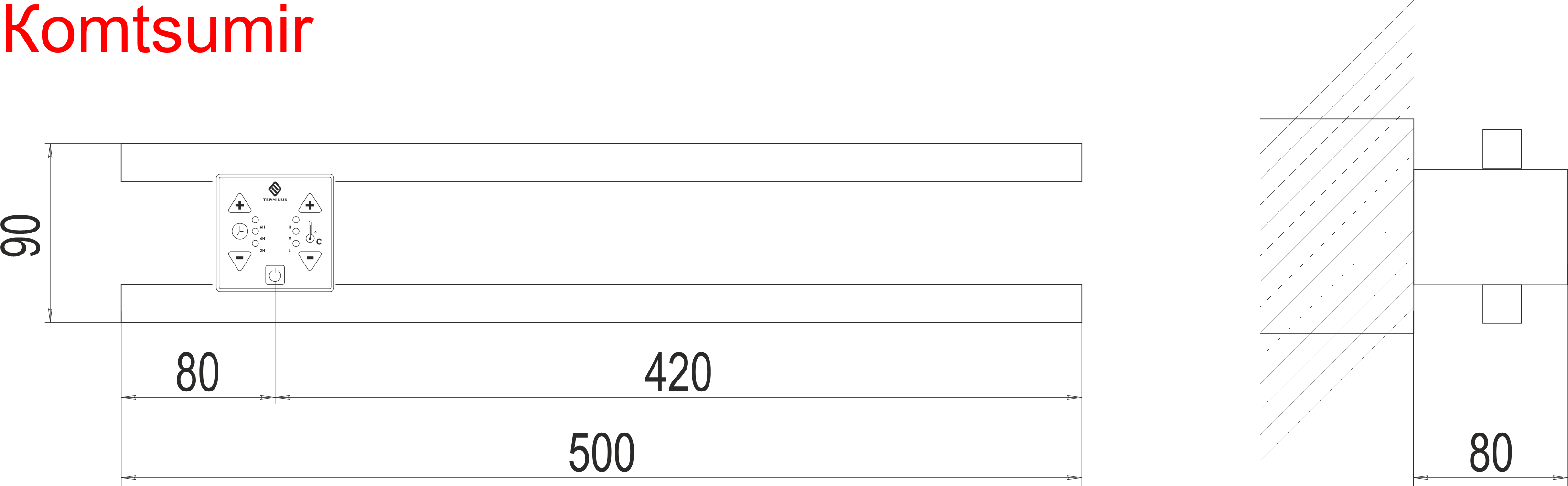 Полка Электро П2 ПРОФ 500х90