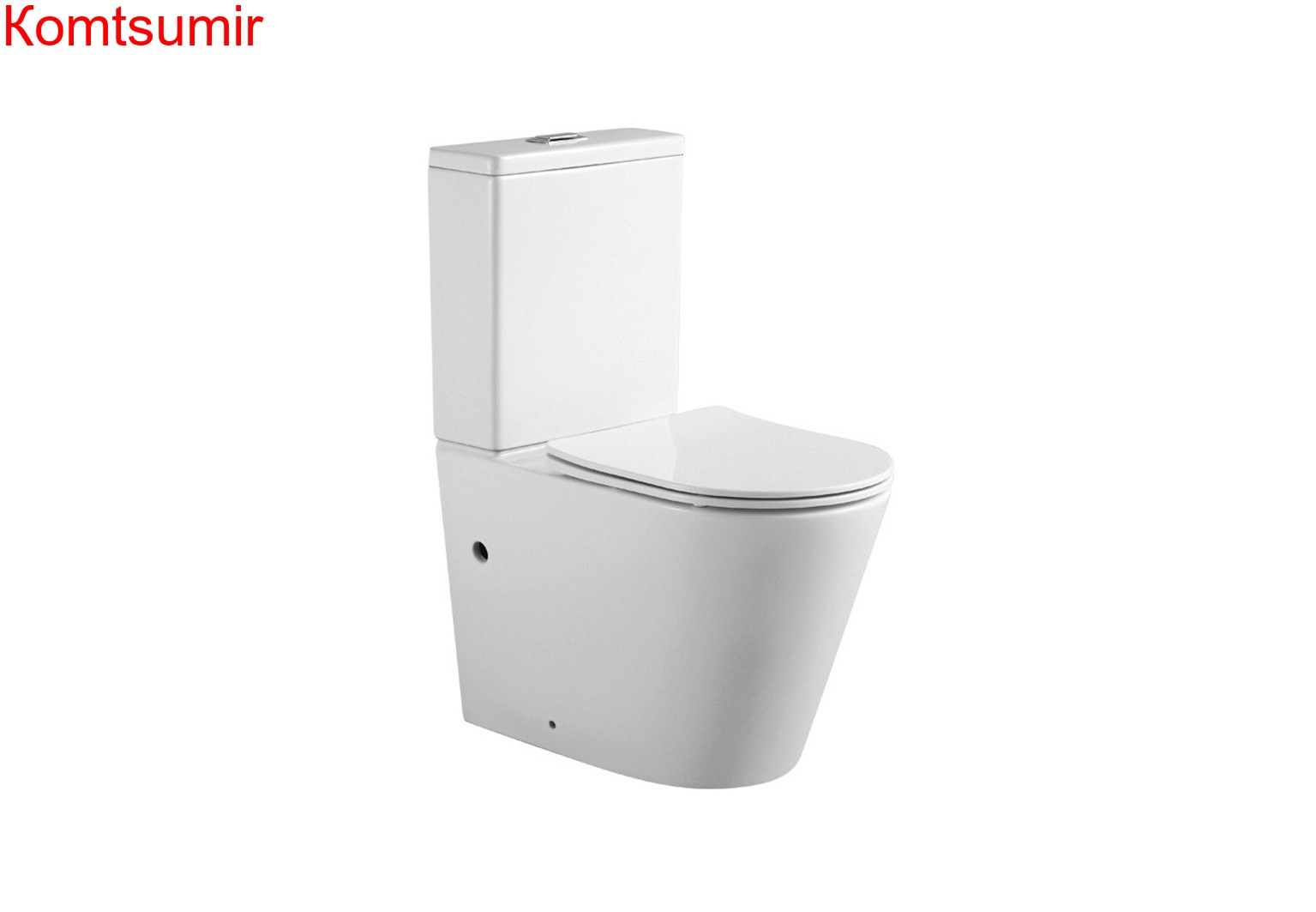 Унитаз-компакт напольный безободковый с бачком AQUATEK ВЕГА AQ2904-00 630*390*825 мм, горизонтальный выпуск, тонкое сиденье с механизмом плавного закрывания, крепеж