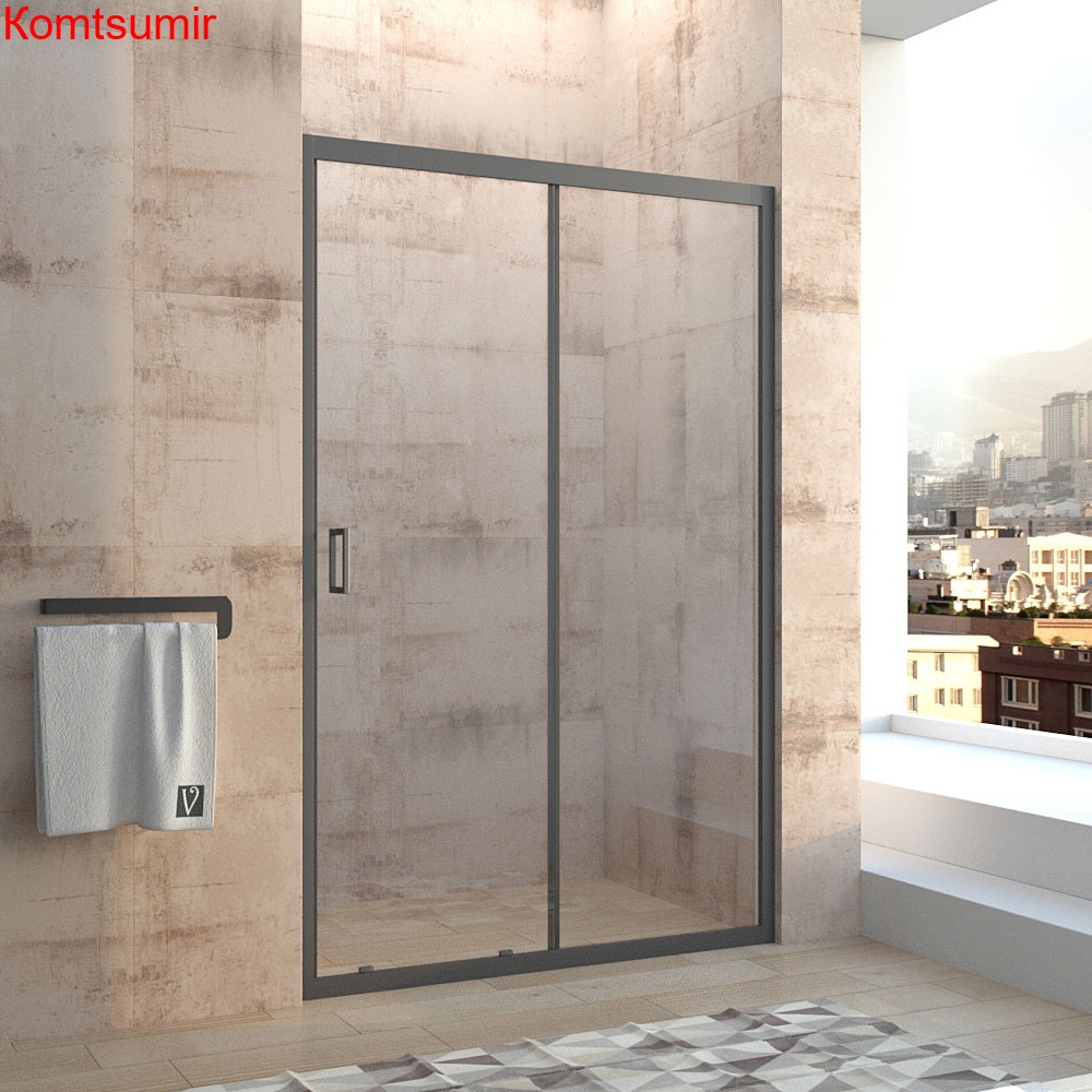 Душевая дверь Veconi Vianno VN-46B, 1100x1950, черный, стекло прозрачное Душевая дверь Veconi Vianno VN-46B, 1100x1950, черный, стекло прозрачное