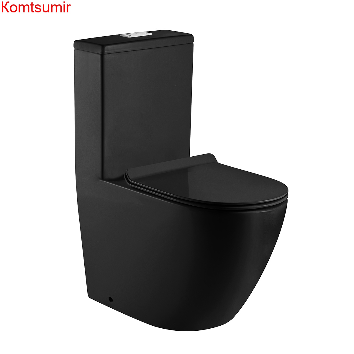 Унитаз-моноблок AZARIO MORANO 680x370х830 напольный безободковый в комплекте с сиденьем дюропласт микролифт, цвет черный матовый (AZ-1001MB)