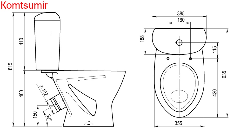Santeri Версия Унитаз-компакт с сидением стандарт