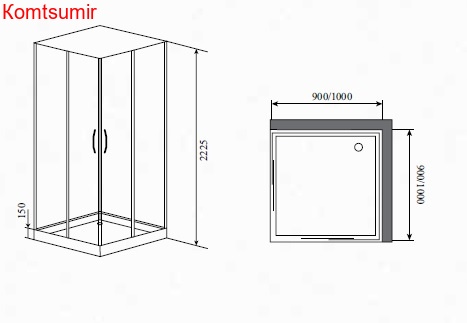 Timo Premium ILMA 109 душевая кабина (90*90*222) Timo Premium ILMA 109 душевая кабина (90*90*222)