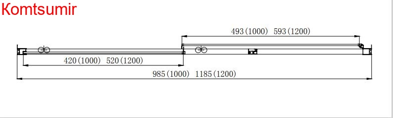 Aquatek Душевая дверь двухэлементная, раздвижная 200х120, хром Aquatek Душевая дверь двухэлементная, раздвижная 200х120, хром