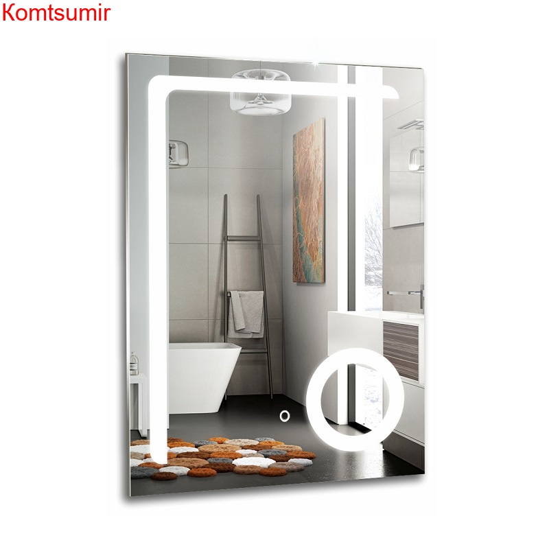 Зеркало AZARIO Клио 600*800, LED подсветка, сенсорный выключатель, увеличительное зеркало