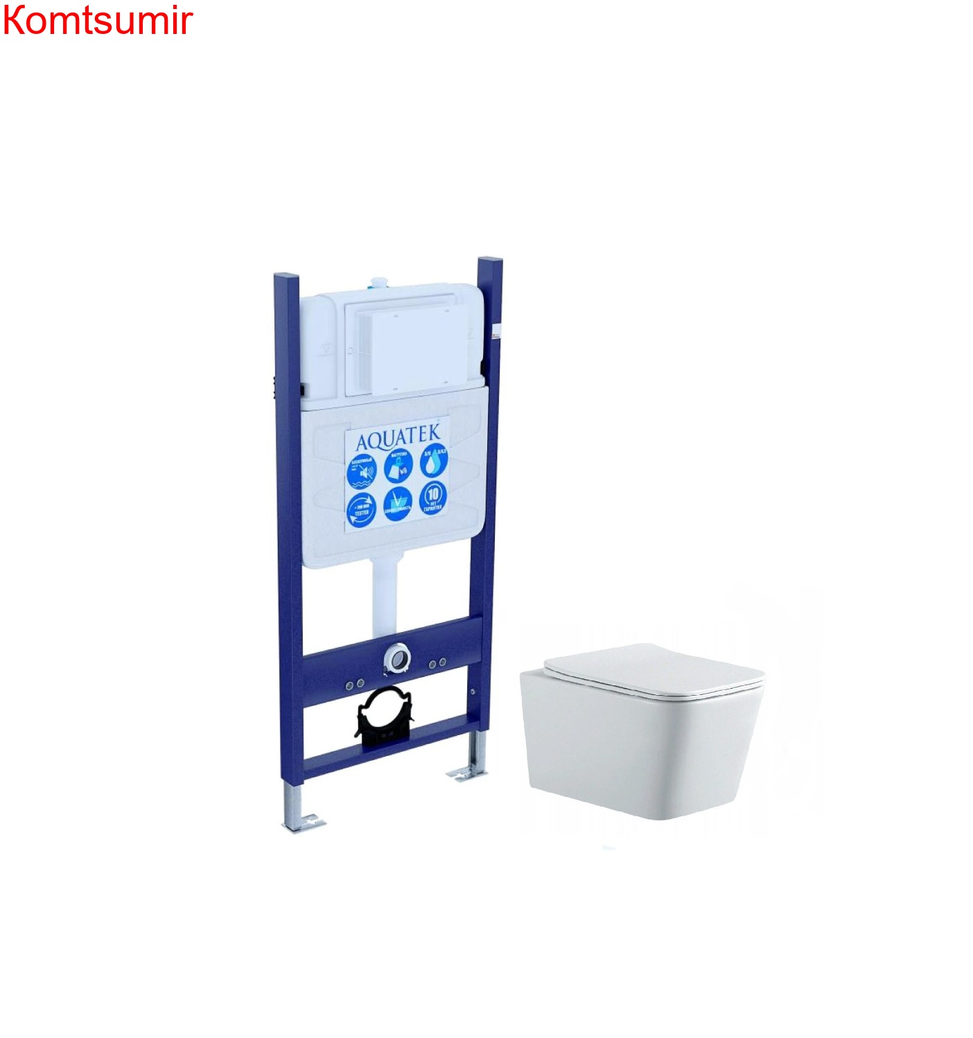 SET AQUATEK ЛИБРА N-14 (рама AQUATEK Standard INS-0000014(без клавиши и крепежа)+унитаз ЛИБРА New AQ0530N-00 с тонким сиденьем soft-close