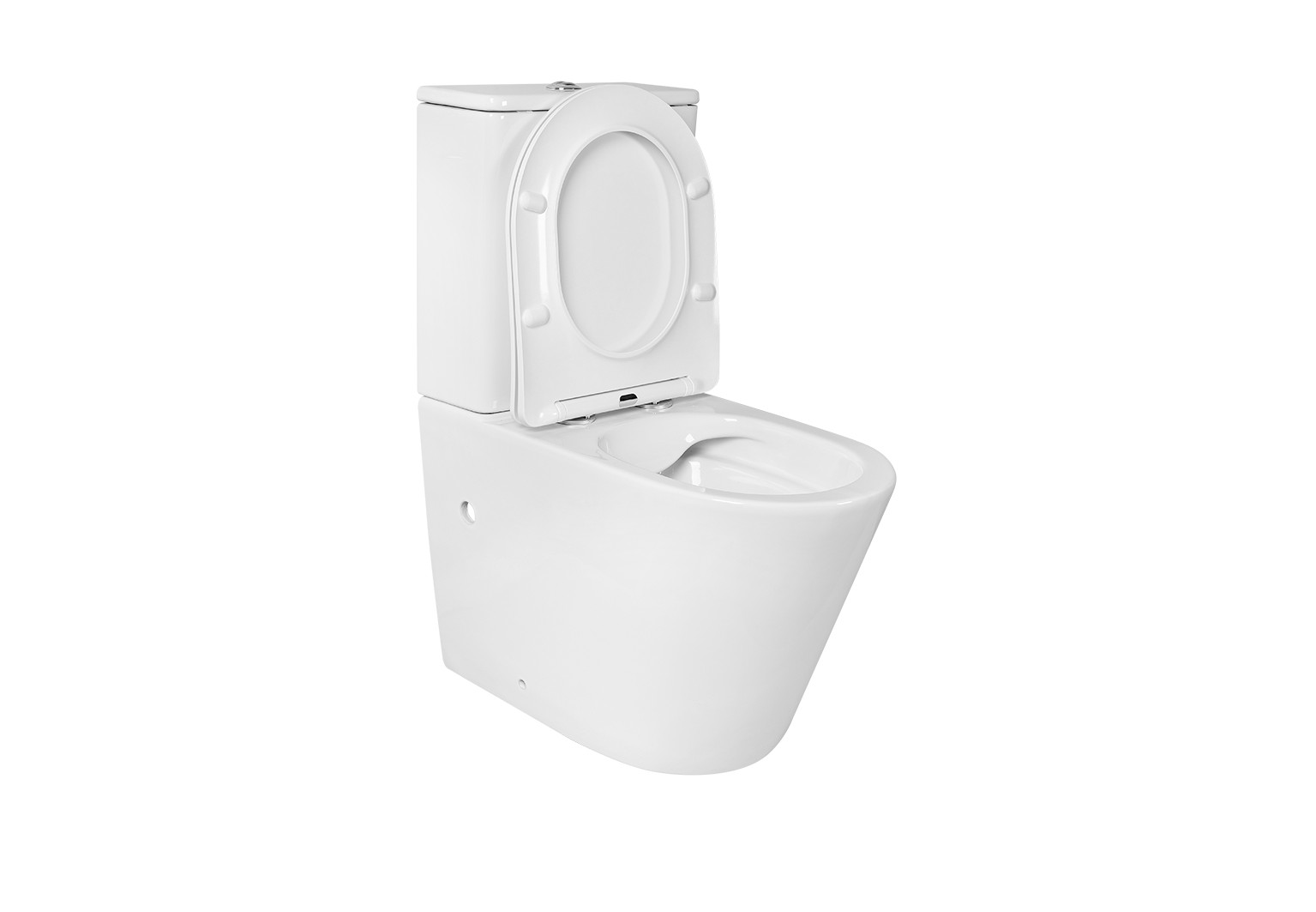 Унитаз-компакт напольный безободковый с бачком AQUATEK ВЕГА AQ2904-00 630*390*825 мм, горизонтальный выпуск, тонкое сиденье с механизмом плавного закрывания, крепеж