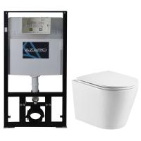 Сет AZARIO инсталляция + унитаз Teramo безободковый, с быстросъемным сиденьем микролифт (AZ-8010-1000+AZ-0053-UQ)