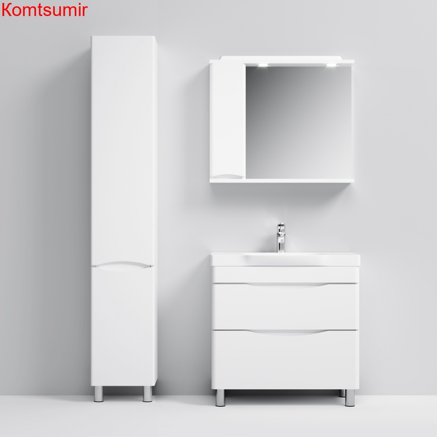 M80CSL0356WG Like, шкаф-колонна, напольный, левый, 35 см, двери, белый, глянец, шт