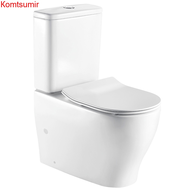 Унитаз напольный Azario Maro 690х385х840 безободковый с бачком и сиденьем микролифт (AZ-2154)