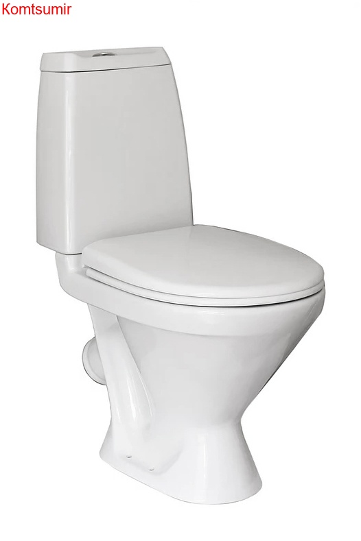 Унитаз-компакт "Кама" комфорт (арматура 1-режим. Alcaplast / 2-режим OLI, жест. сиденье термопласт, крепление, микролифт)