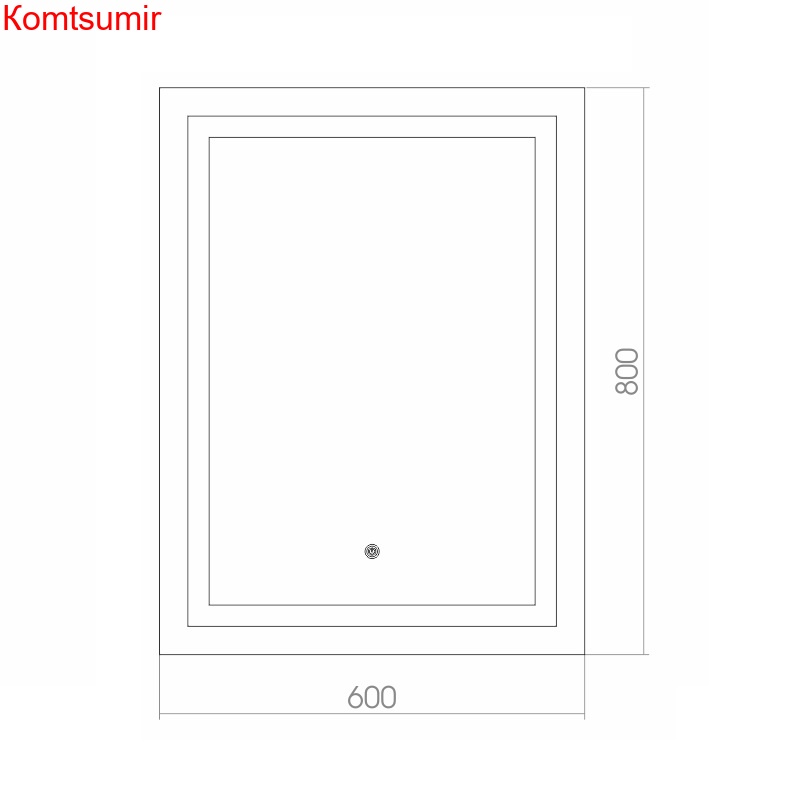 Зеркало AZARIO РИГА 600*800 сенсорный выключатель + подогрев + часы