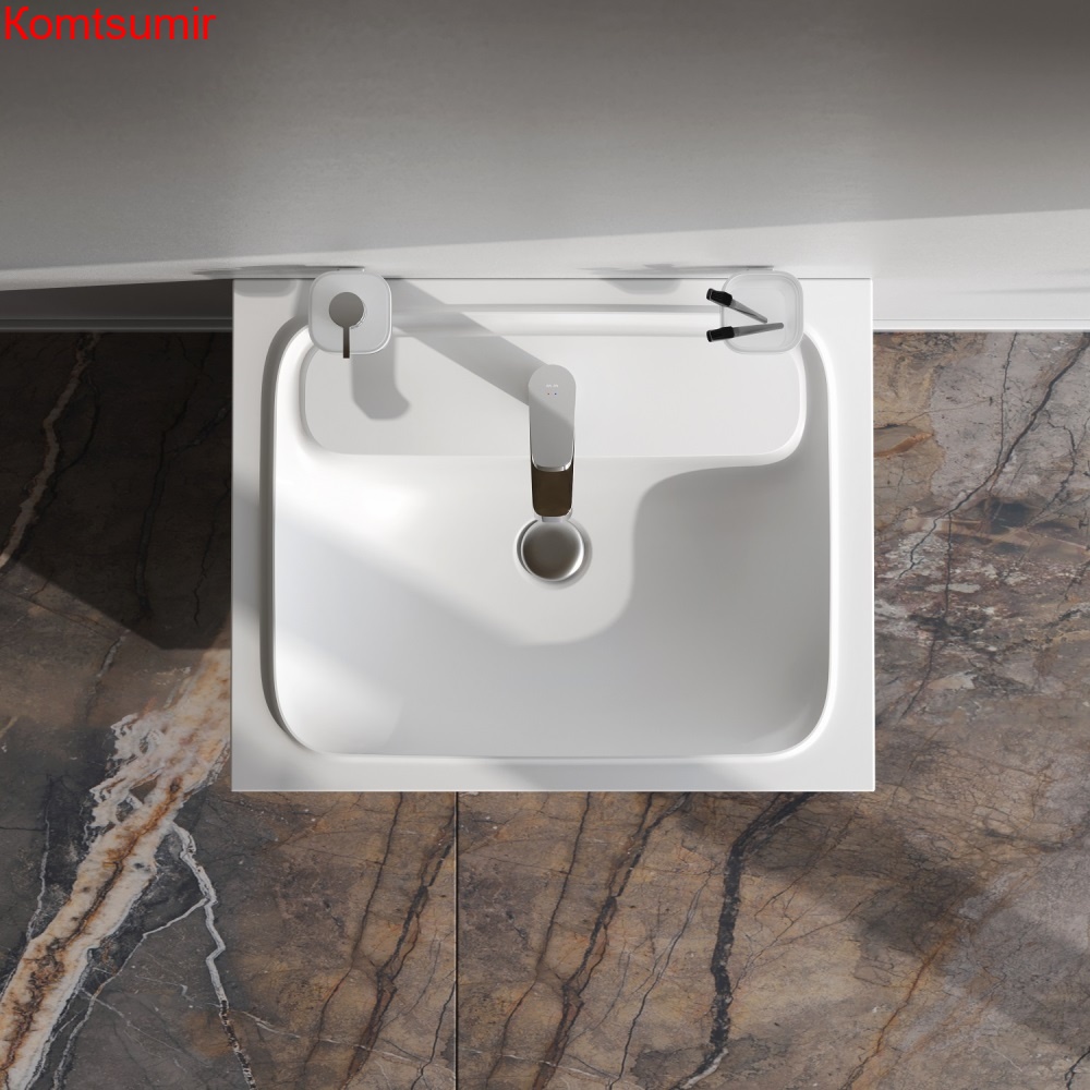 M8FWPC0600WM Func, Раковина мебельная, литьевой мрамор, 60 см, цвет белый матовый