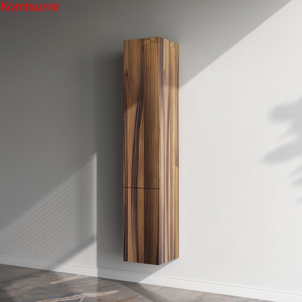 M90CHR0306HF GEM, шкаф-колонна, подвесной, правый, 30 см, двери, push-to-open, цвет: орех