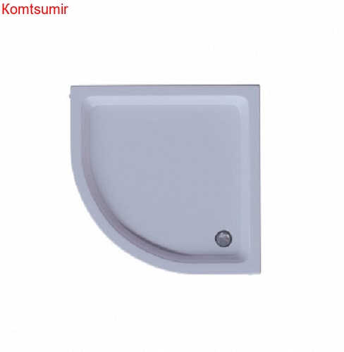 Душевой поддон акриловый Aquatek DPA-0000007 80*80*15 см, 1/4 круга R50, с ножкамии и с фронтальным экраном, без сифона