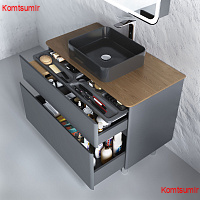 Тумба Morelle 100 напольная Антрацит/Трюфель Тумба Morelle 100 напольная Антрацит/Трюфель