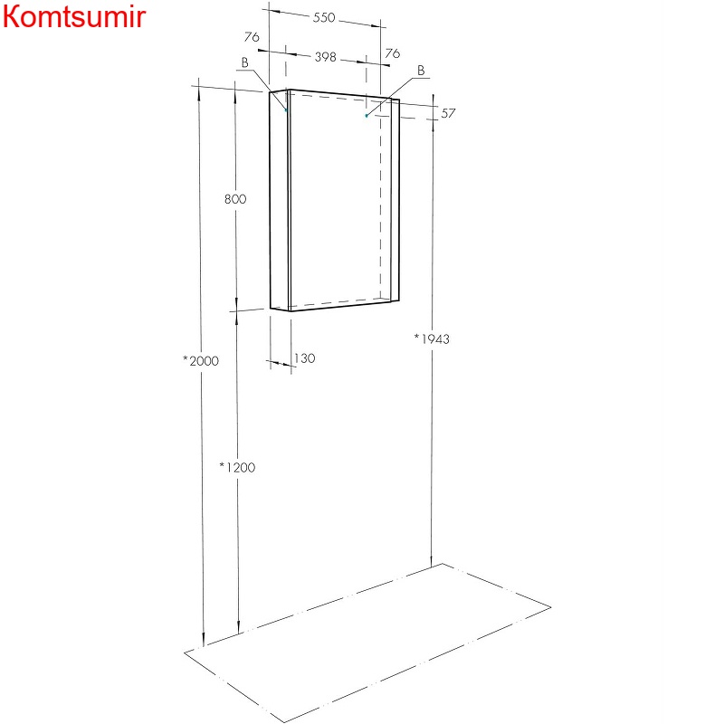 Зеркало-шкаф AQUATON Кантри 55 Дуб верона (1A257702AHB20)