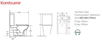 Унитаз-компакт безободковый HOLLER TOKO (650*340*770мм, сиденье дюропласт с микролифтом, арматура 2-х режимная)  (2 места) белыйАарт