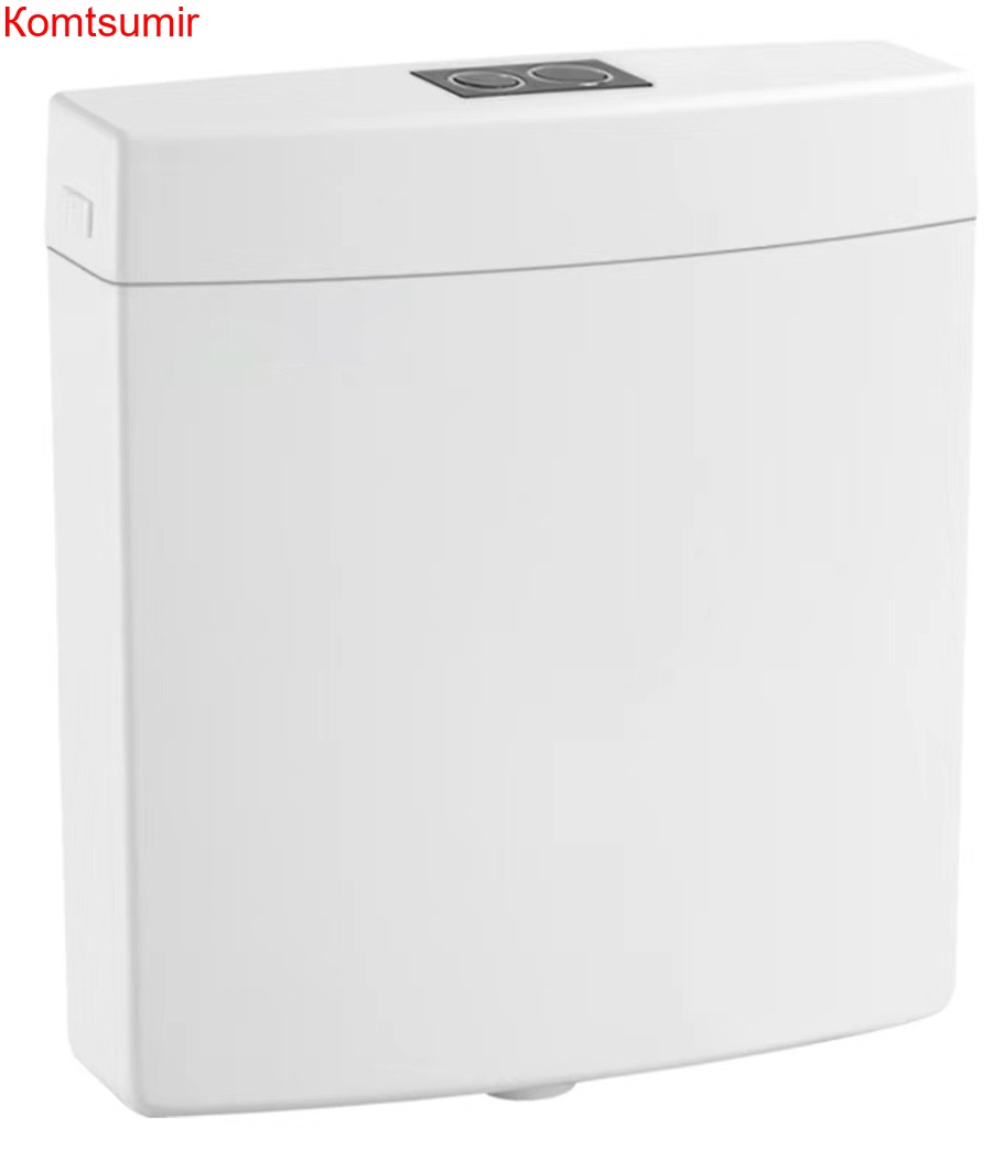 Бачок пластиковый AZARIO 385x120x420 с соединительной трубой, белый (AZ-210)