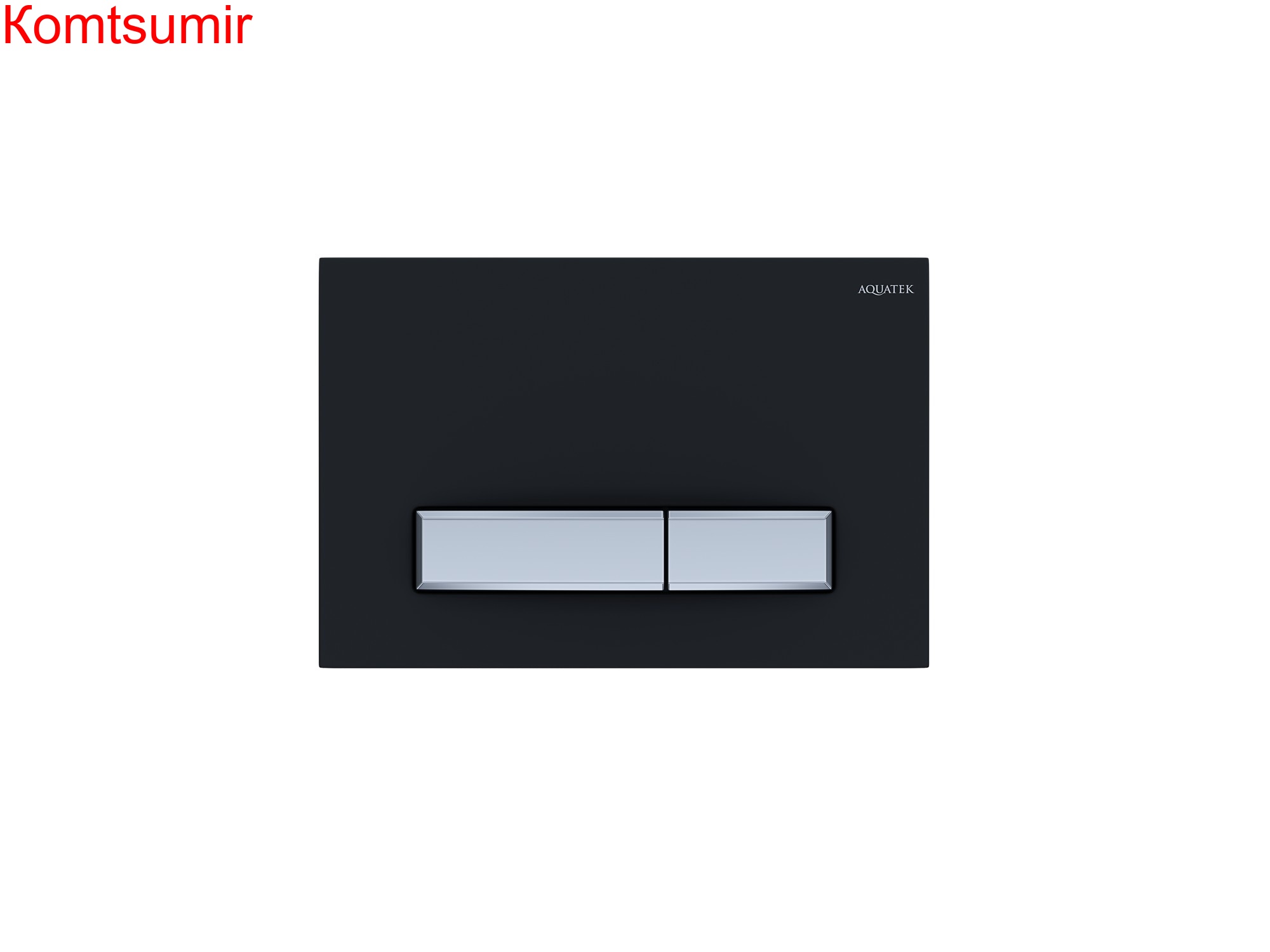 Панель смыва Aquatek Slim Черная матовая (клавиши прямоугольные никель) KDI-0000026