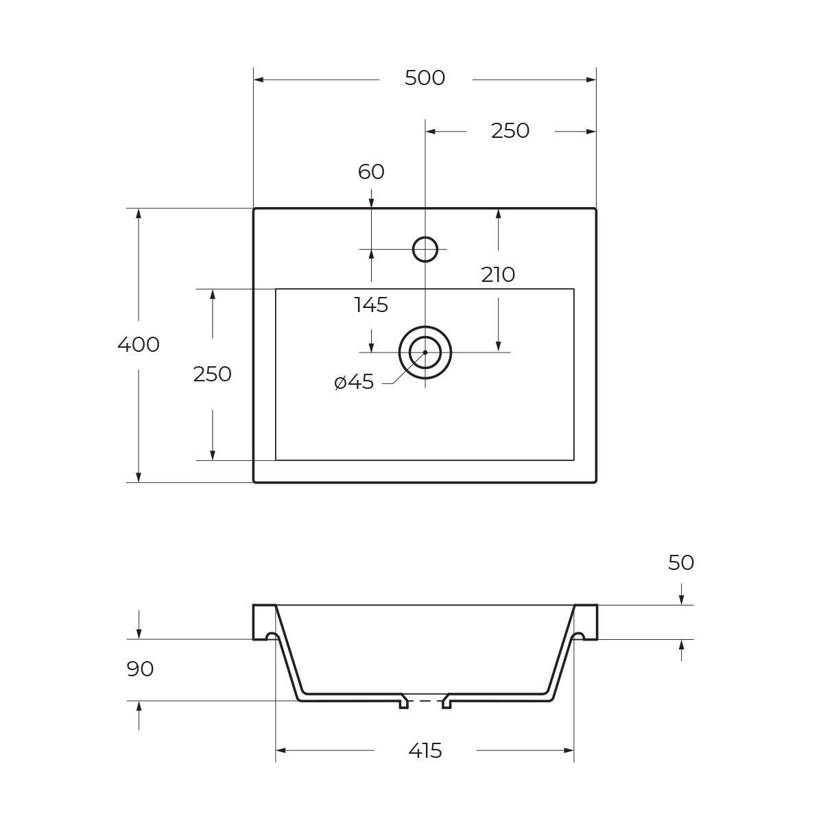 Раковина из искусственного мрамора BelBagno BB-500-PM-LVB