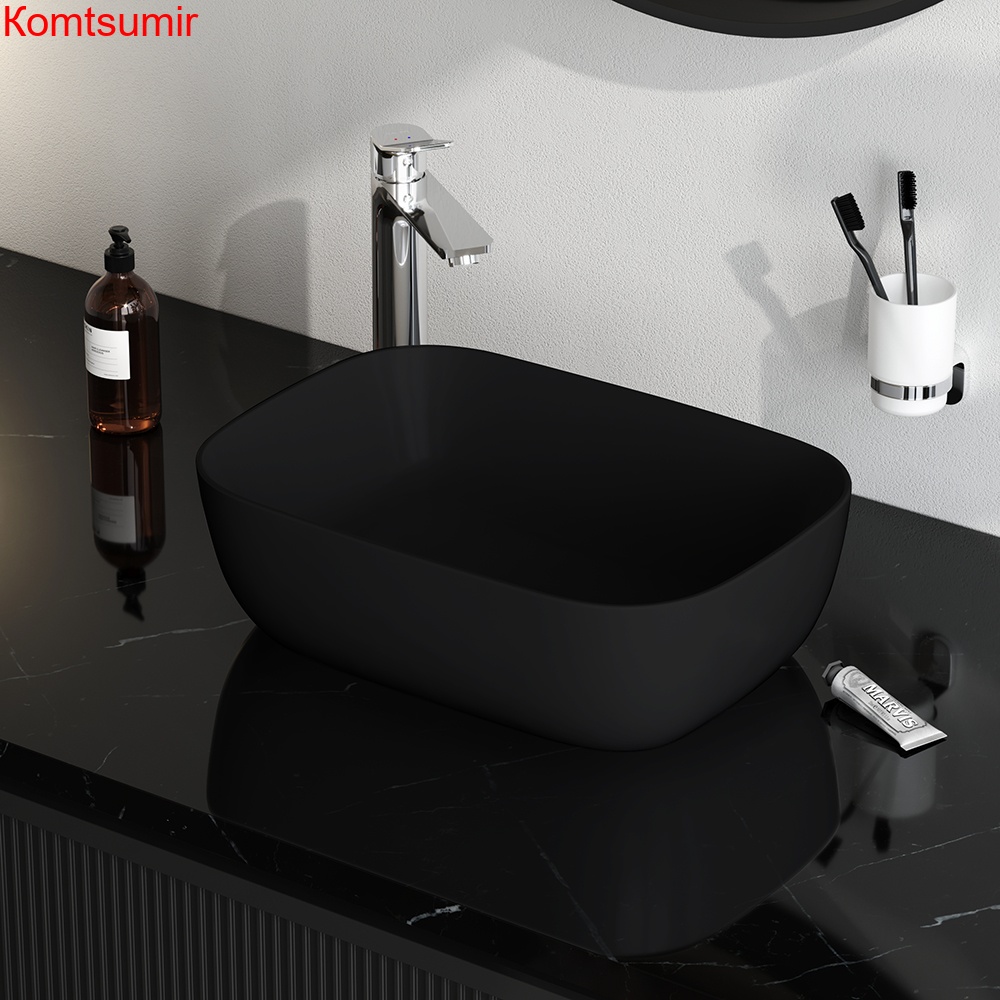 M8FWCC10450BM Func Раковина накладная, прямоугольник, 45 см, цвет черный матовый