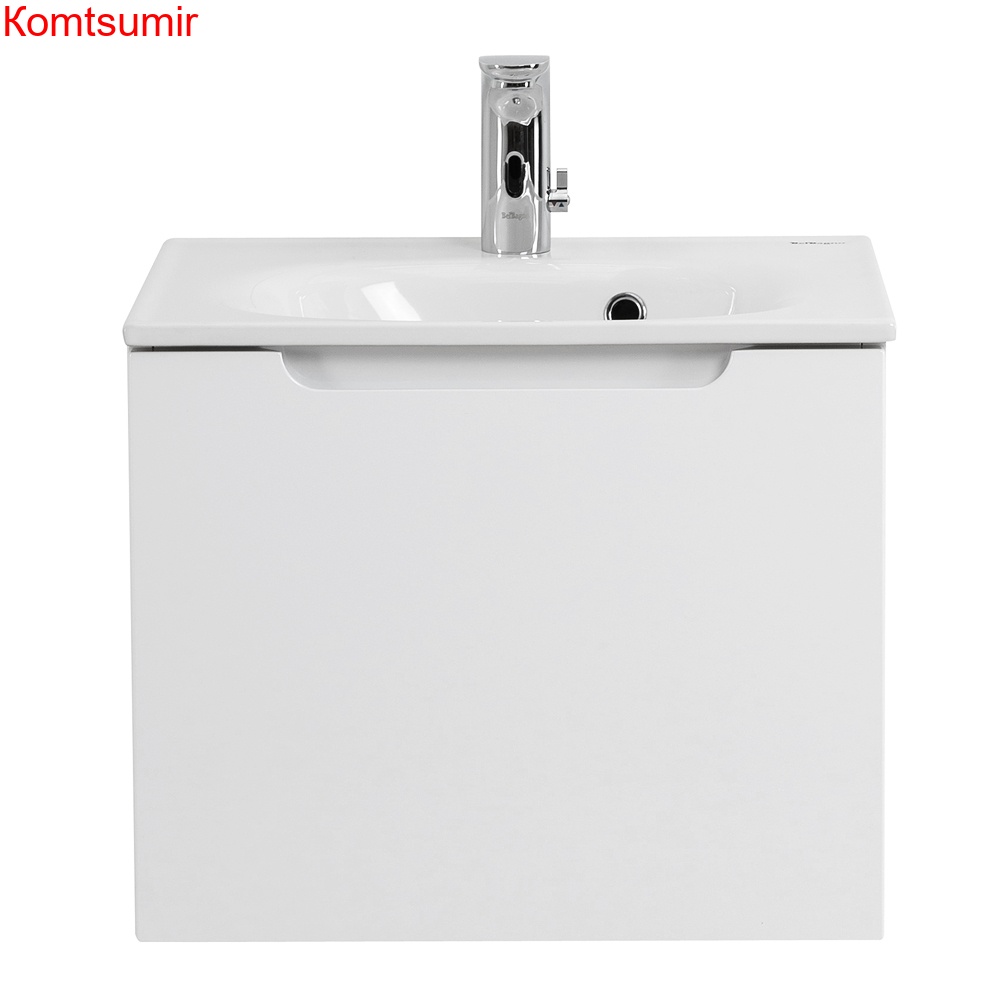 База под раковину подвесная с одним ящиком BelBagno ETNA-600-1C-SO-BL-P Bianco Lucido