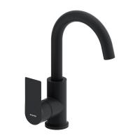 Damixa 470220300 Apollo Смеситель для умывальника с поворотным изливов, черный