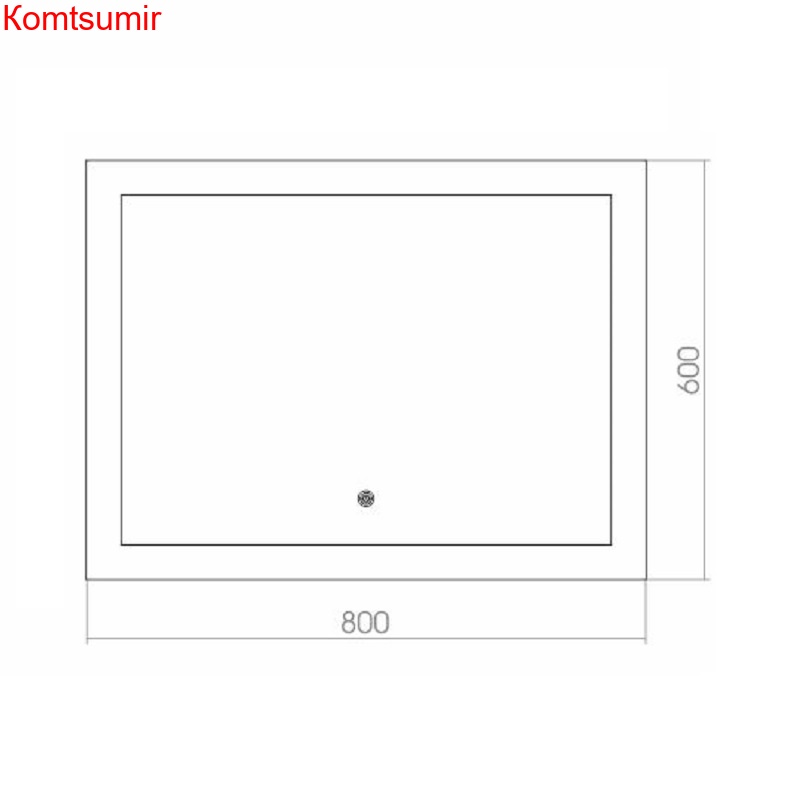 Зеркало AZARIO Норма 800*600, LED-подсветка, сенсорный выключатель