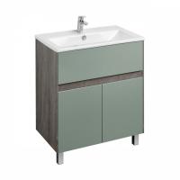 Тумба под раковину Aquaton Форест 75 см универсальный монтаж, дуб рошелье/сумеречный голубой (1A278301FR9C0)