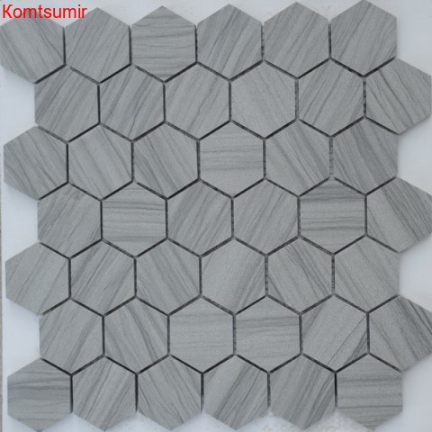 Мозаика Caramelle Mosaic Marmara grey POL hex Мозаика Caramelle Mosaic Marmara grey POL hex