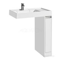 Тумба под стиральную машину AQUATON Лондри 80 (Раковина Рейн 80 белая)