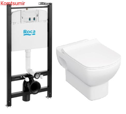 ПЭК: Roca DAMA SENSO NEW унитаз + тонкое сиденье с микролифтом + инсталляция DAMA SENSO NEW