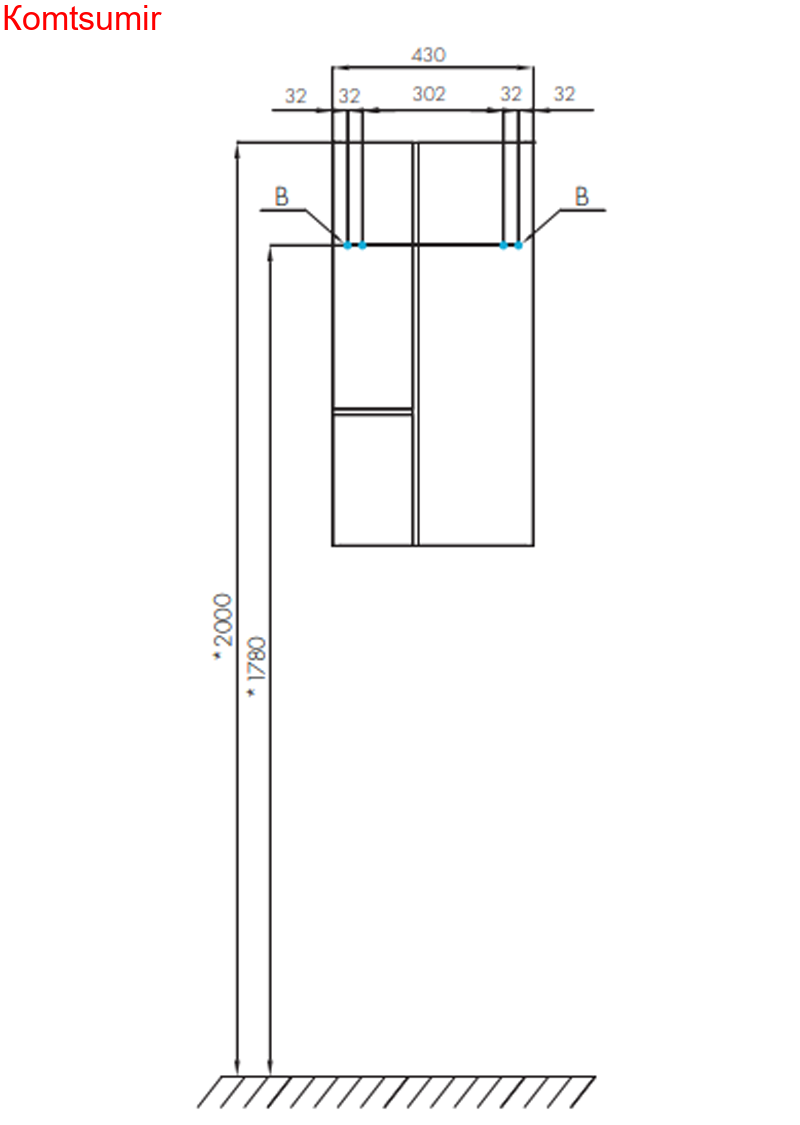 Шкафчик AQUATON Мишель подвесной, дуб эндгрейн/белый (1A243903MIX40)
