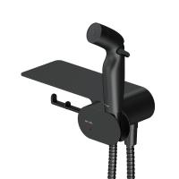 AM.PM F0202622 Like, гигиенический набор со смесителем для душа с полкой, держателем туалетной бумаги, гиг