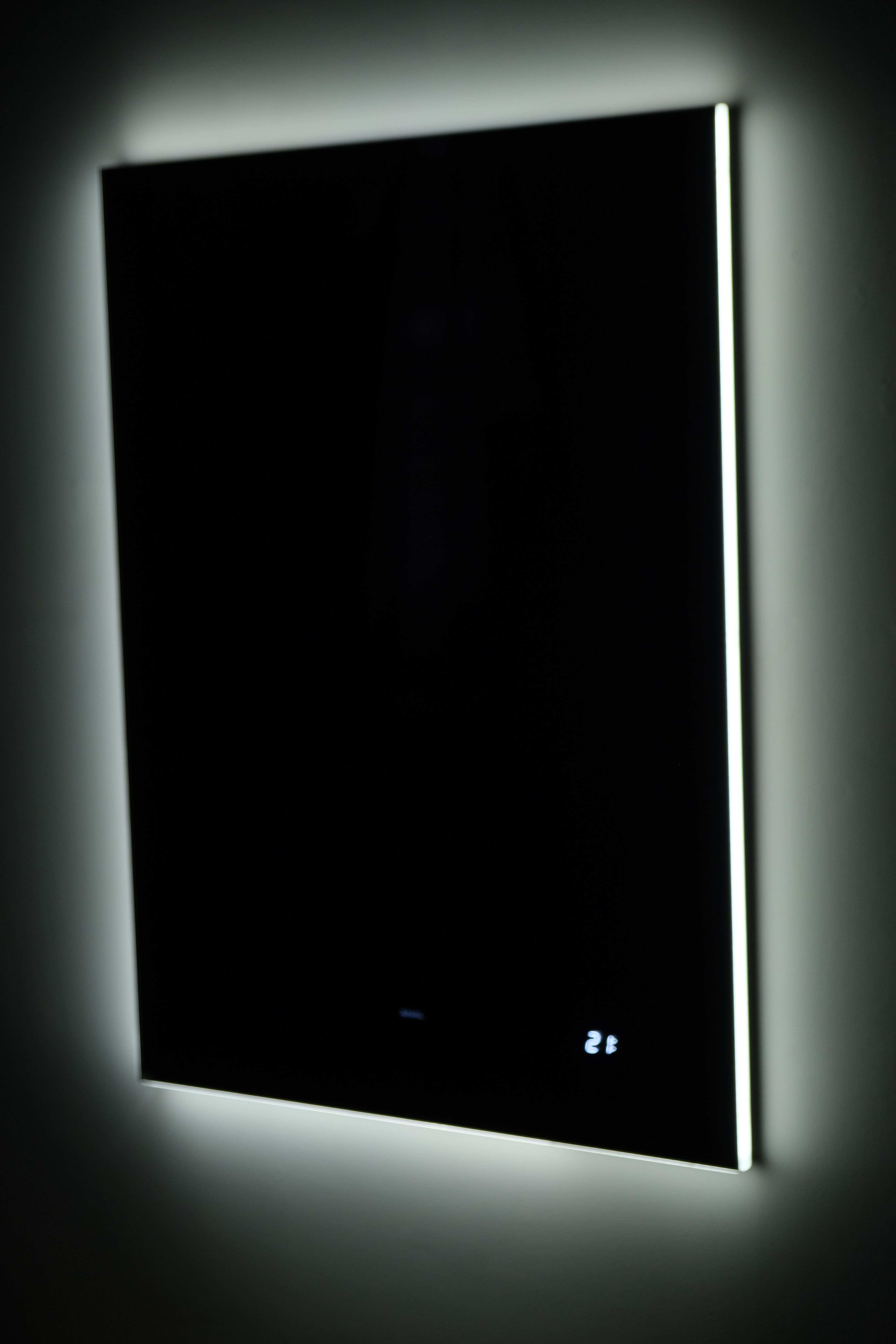 Зеркало Kvadro 80 с подсветкой и часами