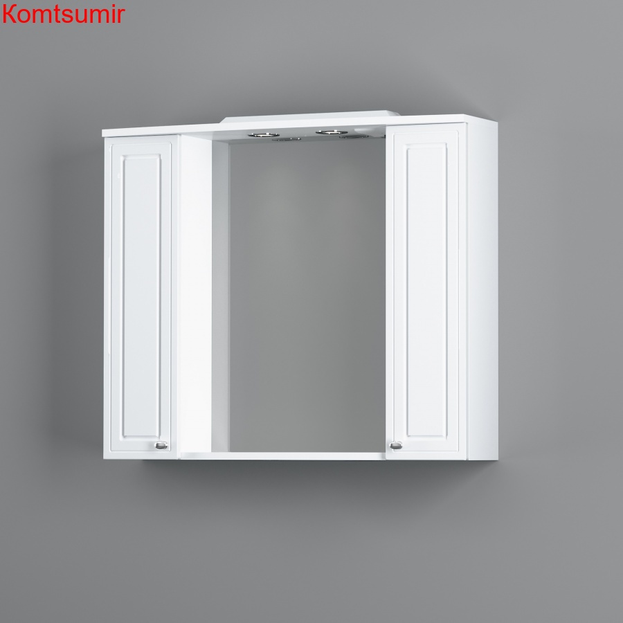 M41MPX0851WG Palace One, зеркало, частично зеркальный шкаф, 85 см, с подсветкой, белый, глянец