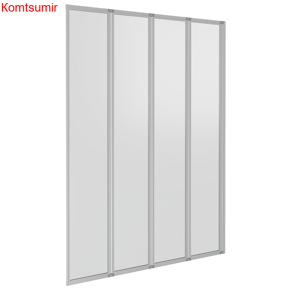 Шторка на ванну жёст. 100х140 Good Door GR4-100-G-WE Screen ПД00026 гармошкой